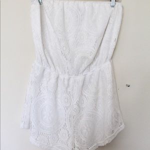White lace romper